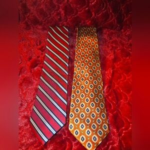 Jos. A Bank 100% Pure Silk Necktie Lot Of Two 2